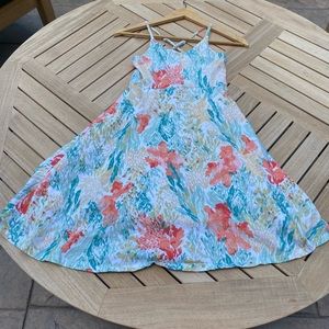 Old Navy Girl’s Coral/Beach Print Dress